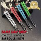High Quality Practice BALISONG METAL BUTTERFLY Trainer Knife BLADE Tool Dull