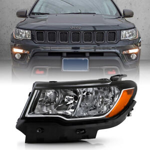 Left Side Halogen Type Replacement Headlamp Assembly For 2017-2021 Jeep Compass (For: 2019 Limited)