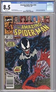 Amazing Spider-Man #332 CGC 8.5 White - Jay Leno and Venom Plus More - NEWSSTAND