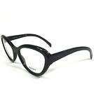 Prada Eyeglasses Frames VPR 25R 1AB-1O1 Black Cat Eye Full Rim