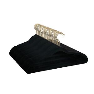 Non-Slip Velvet Clothing Hangers, 50 Pack, Black,New,Free Shipping