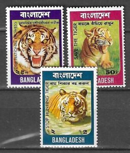 Bangladesh 1974 Wildlife Fauna Tiere Dieren Animals Bengal Tiger compl. set MNH