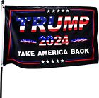Double Sided Trump 2024 Flag Take America Back 3x5 Foot Indoor Outdoor Banner