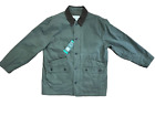 Orvis Mens Quilt Lined Barn Jacket Heavy Cotton Canvas Shell XL Sage NWT