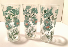 3 Vintage MCM Taylor Smith Taylor Boutonniere Ever Yours Tumblers Glasses 6.5