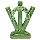New ListingVintage 1929 Red Wing Art Pottery 191 Light Green Triple Stem Horseshoe Bud Vase