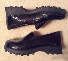 EUC! Girl's Umi Black Patent Leather Slip on Loafers  Sz 29  Very Cute Style!