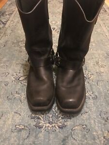 Red Wing Engineer Boot BLACK Motorcycle/Leather/969 Shoes Sz 11.5 USA