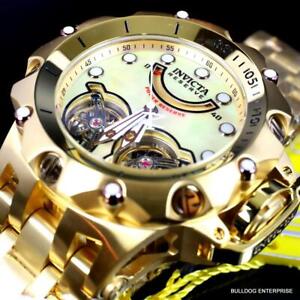 Invicta Reserve Venom Fusion Double Open Heart Automatic Gold Plated Watch New