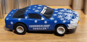 Tomy AFX Thunderloop Thriller Corvette Blue/White Stars Turbo Slot Car