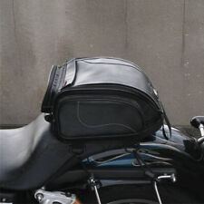 Motorcycle PU Leather Rear Seat Bag Riding Touring Luggage Bag Helmet Pack Bag (For: Triumph Thruxton)