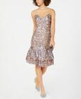 New $219 Adrianna Papell  Women's Sequin Knee-Length Sleeveless Dress A685