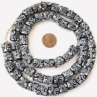 New ListingAmazing Ghana Matched Black and White Zen Recycled African glass trade beads