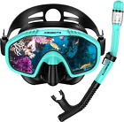 Snorkeling Gear for Adults, Snorkel Mask Set Scuba Diving Mask Dry Snorkel Swimm