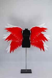 Hazbin Hotel Lucifer Morningstar Cosplay Red White Angel Wings Costume Halloween