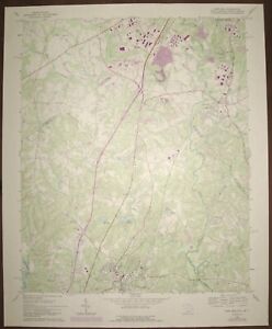 Fort Mill, South Carolina 1968 Photorevised 1980  Original Vintage USGS Topo Map
