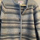 Vintage Tally Ho Womens Boiled Wool Cardigan Sweater Size S