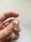 Rose Quartz Gold-Tone Earrings
