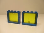 (C15/4) LEGO Classic Space 2x 4033 Window Blue Transparent Yellow 6970