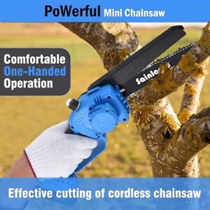 Sainlogic Mini Chainsaw 8 inch Cordless, Handheld.. SH