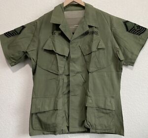 Vietnam USAF 1960s OD Jungle Jacket Coat Medium Sh Combat Tropical Short Sleeve