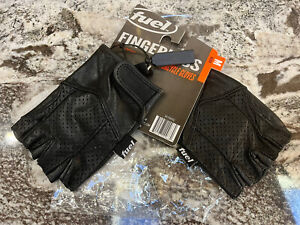 New FUEL Helmets FINGERLESS GLOVES Genuine Leather Motorcycle size M