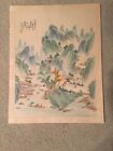 Chinese Scroll Painting Art Writing Original Signed By Artist 14x18