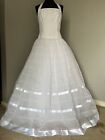Classic White Halter Wedding Dress Sz 8 Excellent Condition!