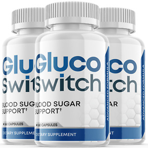 (3 Pack) Gluco Switch Capsules, Glucoswitch Blood Sugar Support (180 Capsules)