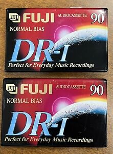 LOT of 2 Fuji DR-I 90 Min. Blank Audio Cassette Tapes, Brand New, Sealed!