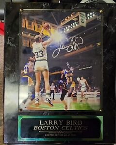 Larry Bird Signed Boston Celtics Autographed Plaque #66 of 1500