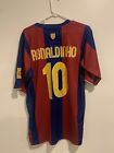 FC Barcelona Ronaldinho #10 Retro Jersey 2007/08 Men's XL