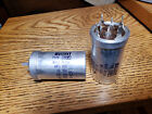 2 NOS Matched MALLORY PFP Electrolytic CAPACITOR 4-Sect 350V Same Date Codes VTG