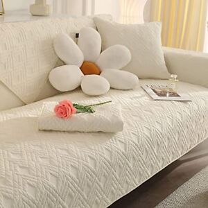 New ListingGeometric Quilted Sofa Cover Cotton Sectional Couch Covers Anti Slip L Shape ...