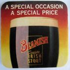 BEAMISH GENUINE IRISH STOUT 1792-1992 200th year Beer COASTER Mat, Cork, IRELAND