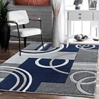Glory Rugs Modern Area Rug 5x7 red Turquoise black  Contemporary Rug Living room