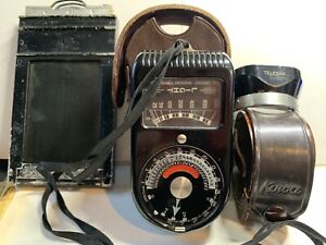 Vintage WESTON #715 Camera Photography Light Meter W Case & Alkon Film & Telesar