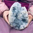 New Listing7.43LBNatural Beautiful Blue Celestite Crystal Geode Cave Mineral Specimen 103