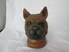 Boxer Dog Head Sculpture Bookend  6 1/2
