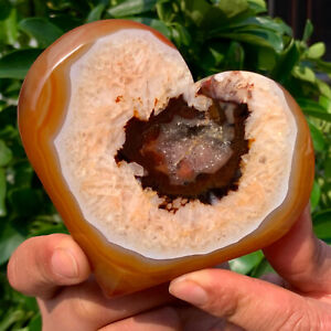 New Listing258G Natural beautiful heart-shaped agate crystal cave super large gem