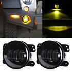 4 Inch Amber 60W  Led Fog Lights for Jeep Wrangler JK TJ LJ TJ Chrysler PT (For: More than one vehicle)