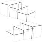 Clear Acrylic Riser Display Stand Holder 6 Pcs Jewelry Case Cupcakes Collectible