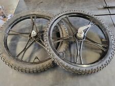 Old School BMX Lester Mags Wheel Set Black 20 in OG Bendix Coaster Brake 76