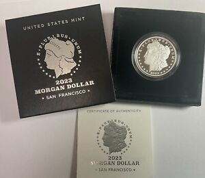 2023 S Morgan Dollar Silver Proof Coin - 23XF -w/ Box and Certificate - No Res