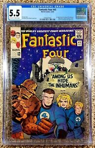 Fantastic Four #45 CGC 5.5 1st App Of The Inhumans (Marvel, 1965)