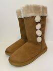 Unbranded Womenes Snow Boots Faux Fur & Suede Beige And White Size 5 Med