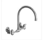 Glaciers Bay Builders 2-Handle Wall Mount High-Arc Kitchen Faucet Chrome NEW