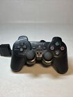 Sony PlayStation 2 Wired DualShock 2 Controller Black PS2 Tested Works