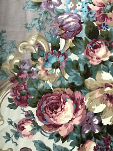 Vintage House ‘N Home Fabrics & Draperies Fabric Purple Roses  56