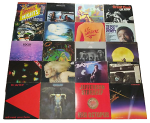 Lot of 20 Vintage Classic Rock Vinyl LP Records VG Eagles Queen Clapton Starship